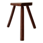 Tabouret tripode vintage en bois