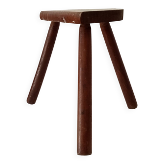 Vintage wooden tripod stool