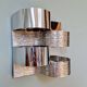 Chromed metal wall light, Goffredo Reggiani 1960s-70s