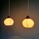 Pair of Art Deco marbled opaline pendant lights, 1920s-30s