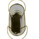 Vintage gold bar cart / side table with smoked glass
