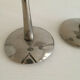 Pair of silver style Deco candlesticks