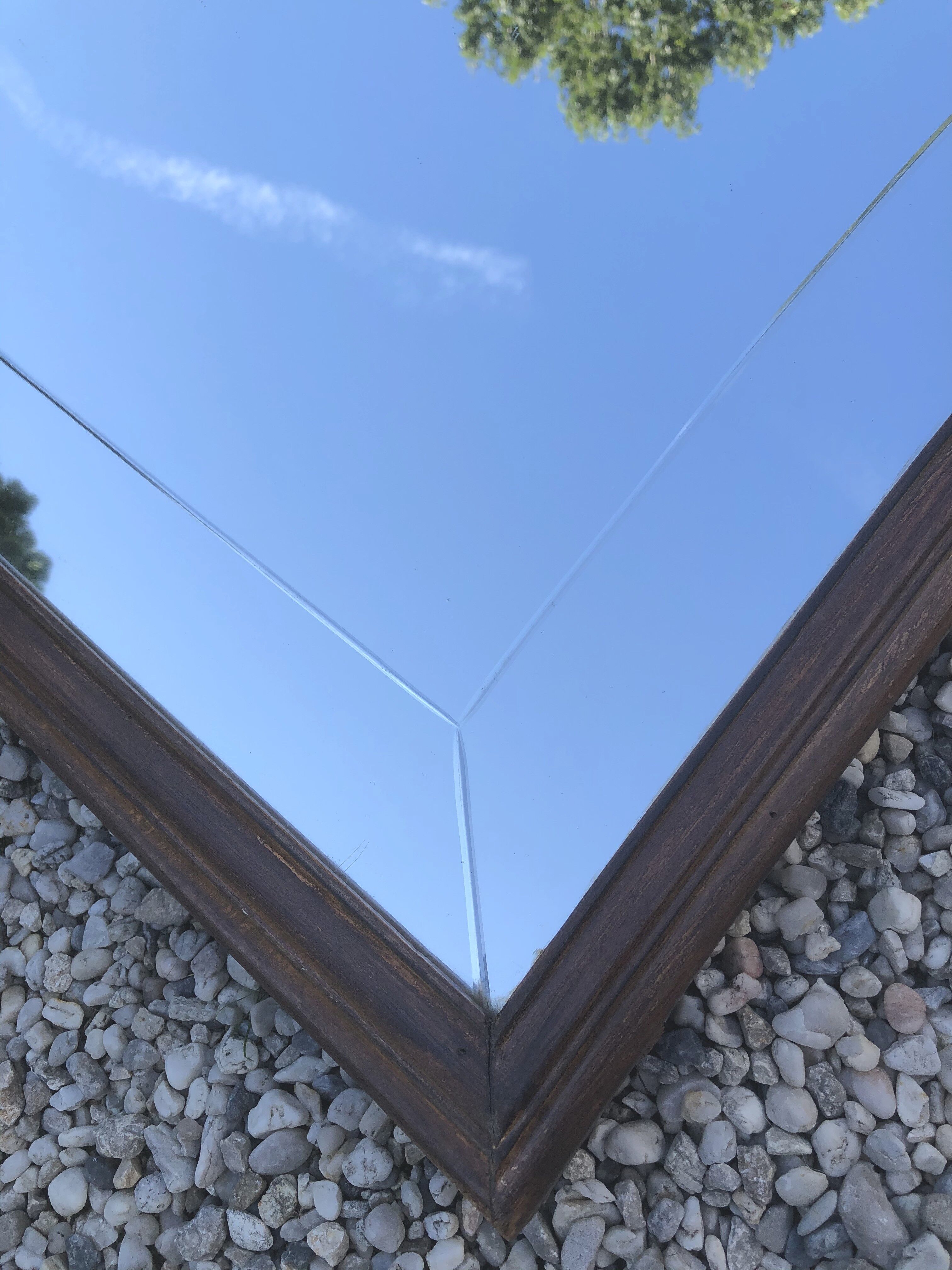 Large Art Nouveau mirror 100x100cm