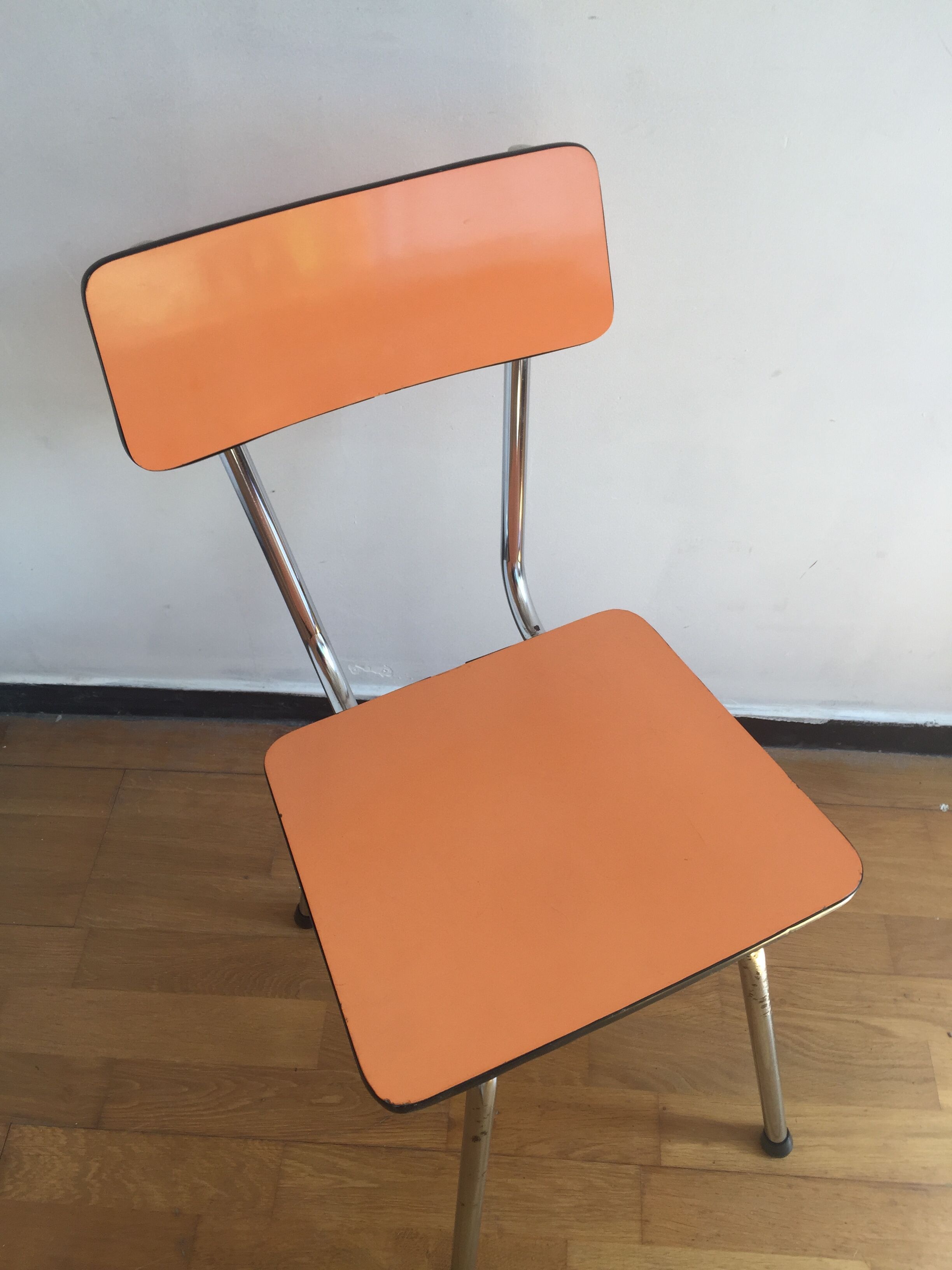 Orange formica chair