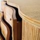 Commode « feuilles » en rotin