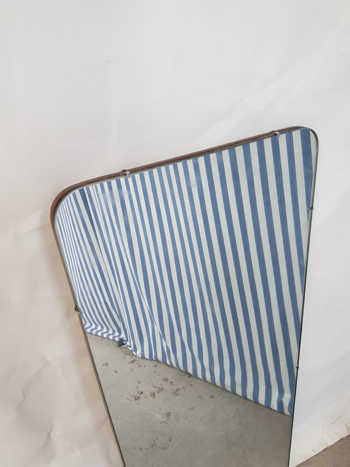 Vtg Mid Century Floor Standing Wall Mirror Danish Scandi Design Retro 70s 40x106cm