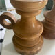 Pair of wooden candlesticks