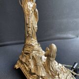Lamp musical statue - Art Nouveau - Golden regulation - Early twentieth century