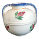 Vase boule 2 anses Henriot Quimper - Décor couple breton