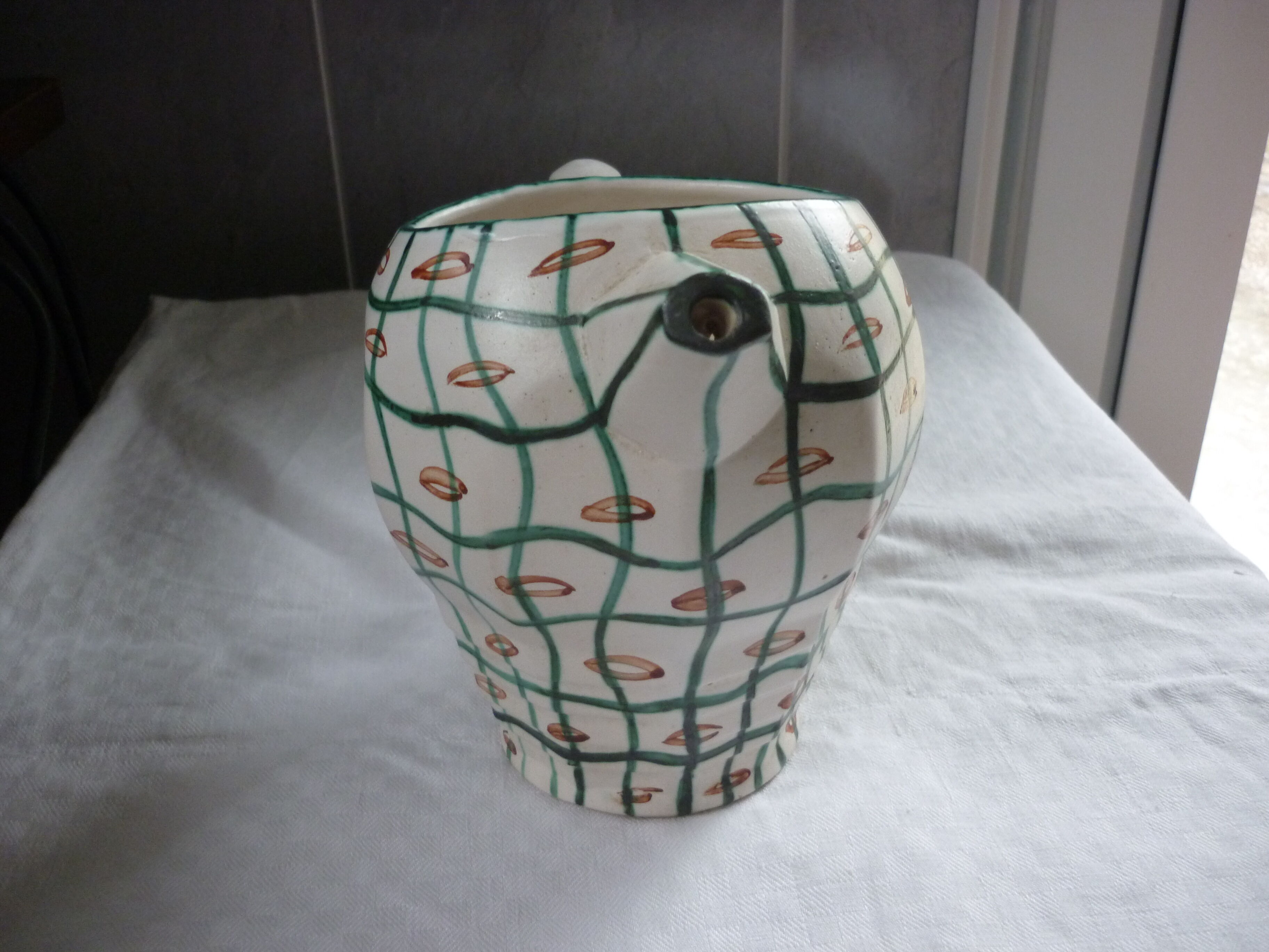 Poetic Laval decor geometric ceramic pitcher