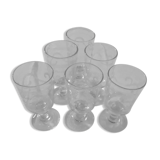 6 wine glasses "Souvenir de la Fête" early XXth