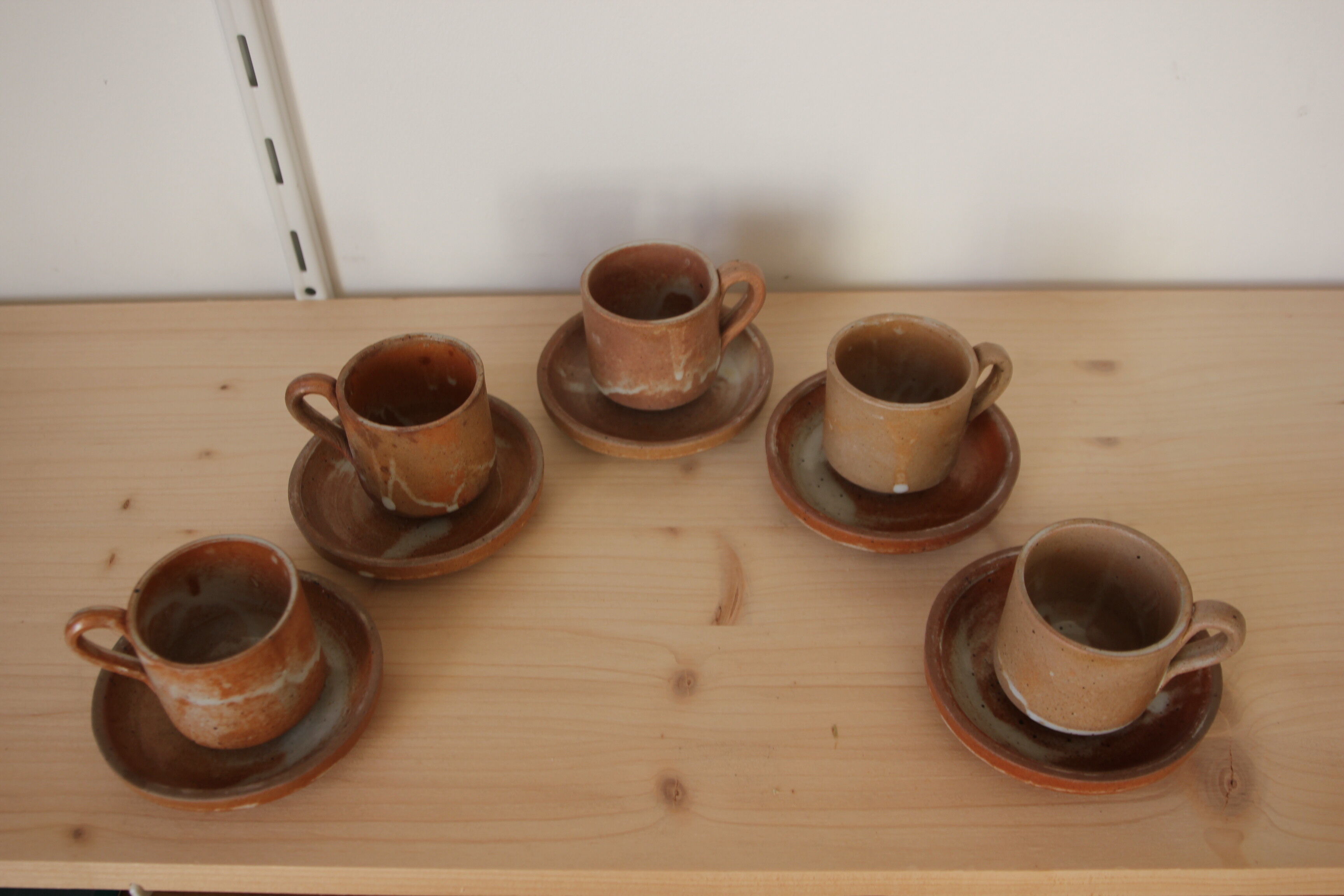 Set of 5 sandstone cups