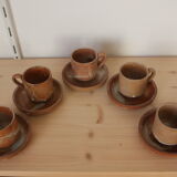 Set of 5 sandstone cups