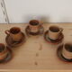 Set of 5 sandstone cups
