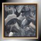 Tableau peinture abstraite encadrée "SOUK" fait main