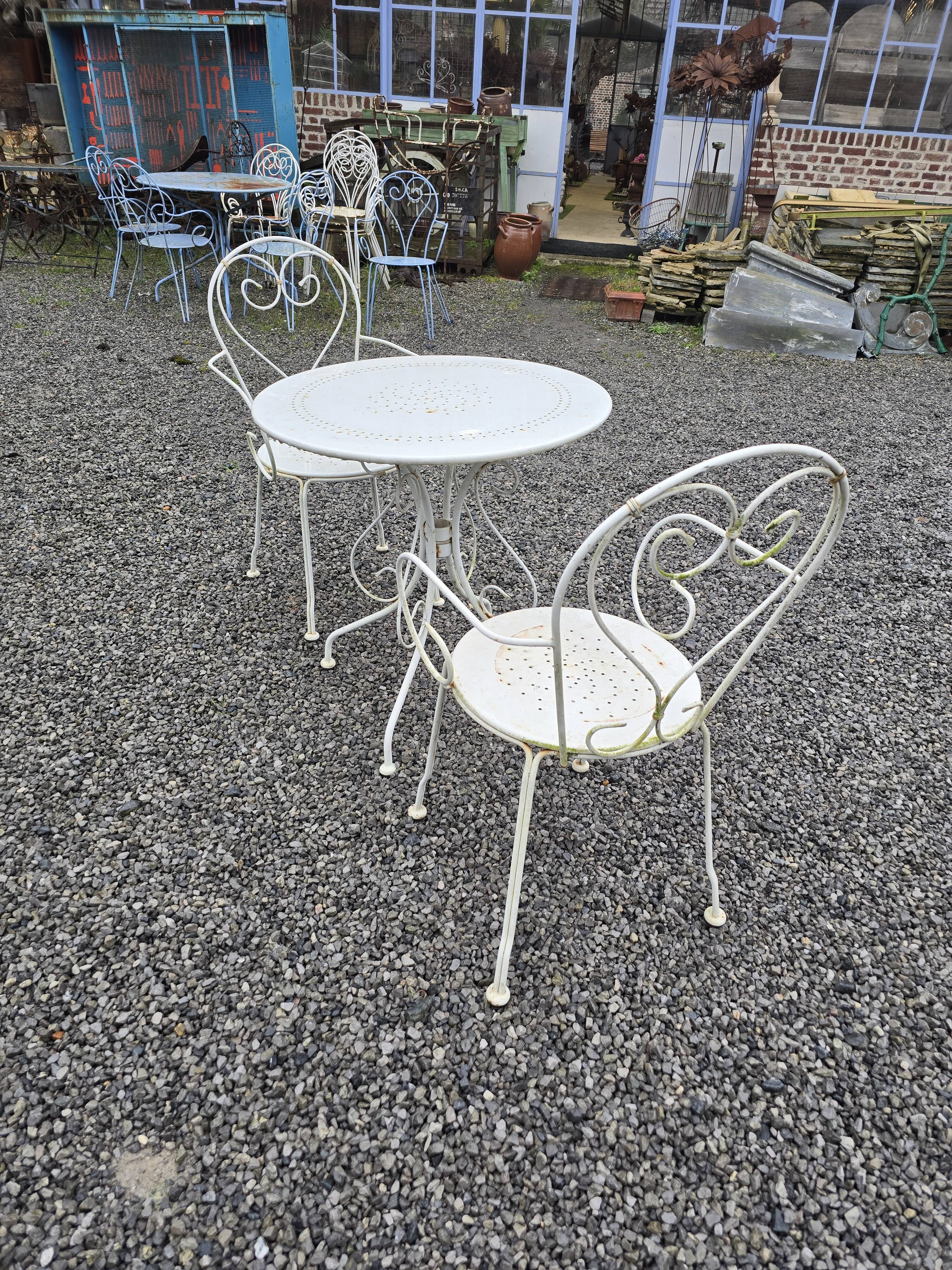 Wrought iron garden furniture