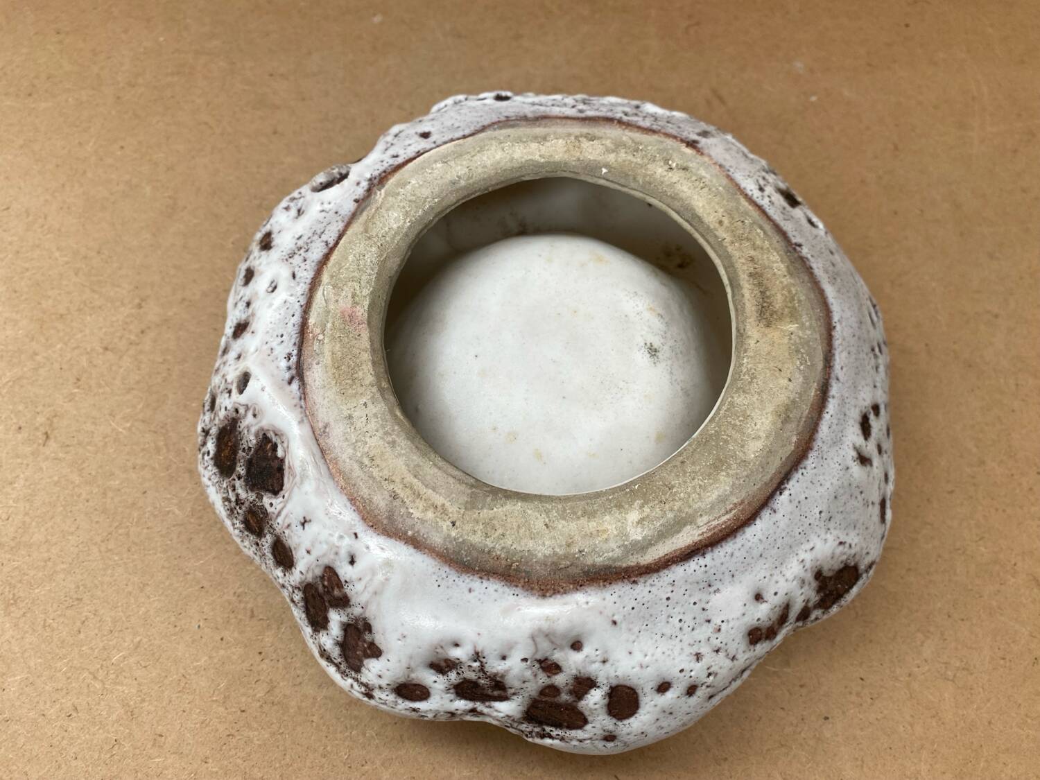 Antique Ashtray VALLAURIS Style Speckled Ceramic Vintage