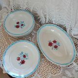 Lot 12 assiettes et plat Moulin des loups