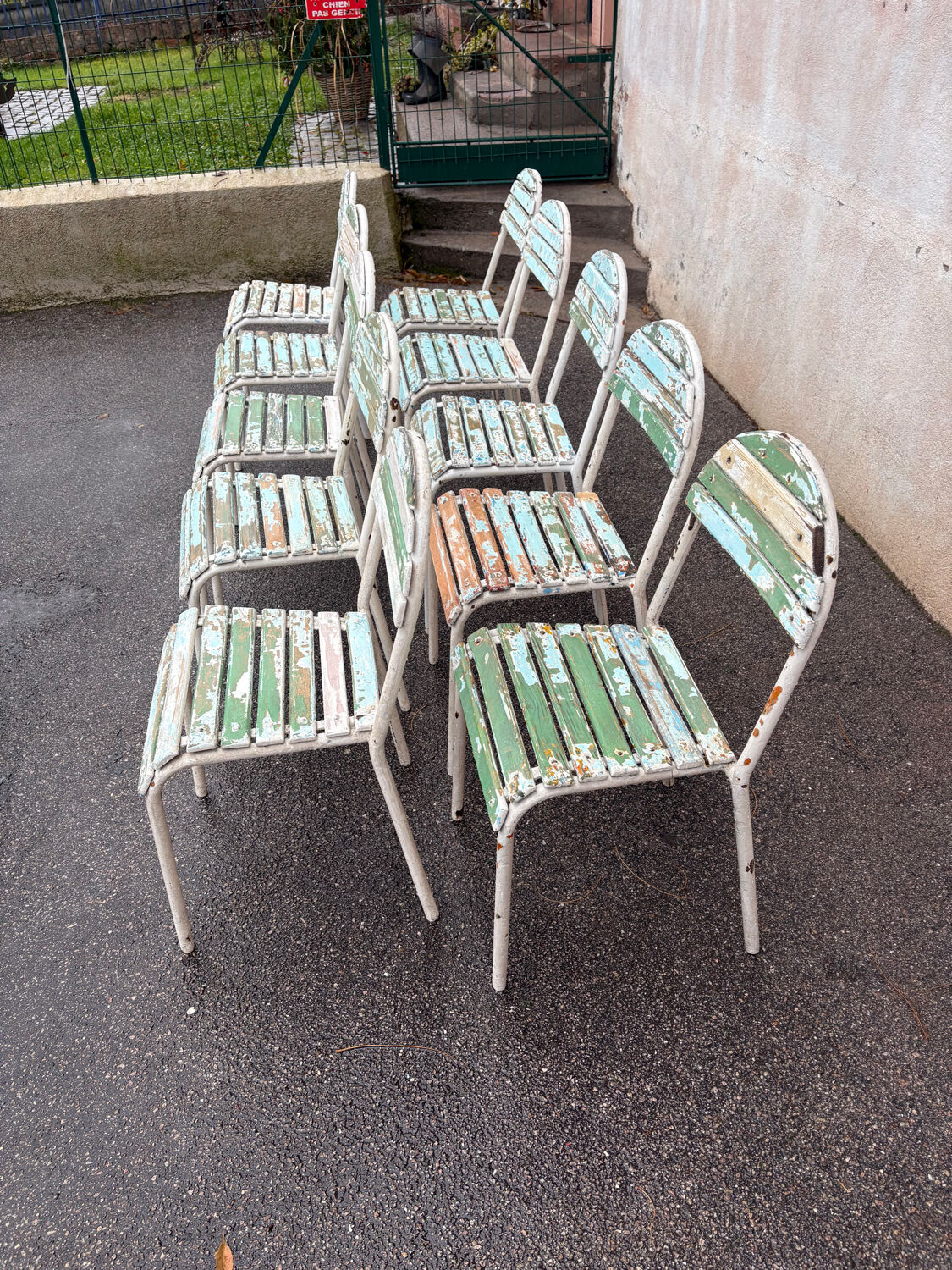 10 chaises de terrasse champêtre 