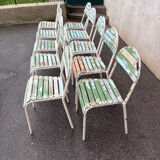 10 chaises de terrasse champêtre 