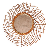Miroir en rotin vintage