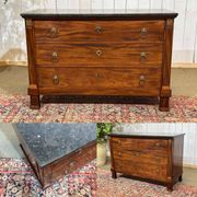 Commode Empire en acajou et dessus marbre XIXème