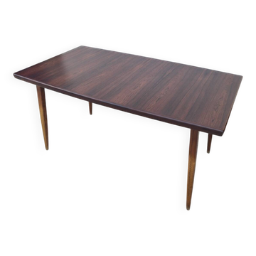 Table scandinave en palissandre de Rio à rallonges 1960s