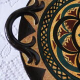 Vintage dish with handles from the 60s, St Jean de Bretagne earthenware factory