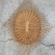 Mirror rattan vintage the "diamond" TBE 60 years 45x59cm