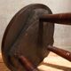 Tripod stool solid wood turned vintage