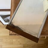 Old mirror and wood tray