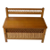 Wood and rattan bank bench from the 60s/70s.
