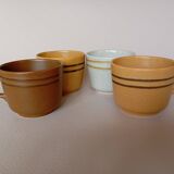 4 Sarreguemines breakfast cups