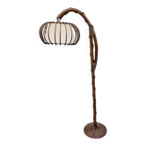 Rattan floor lamp