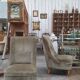 Paire de fauteuils velours anciens