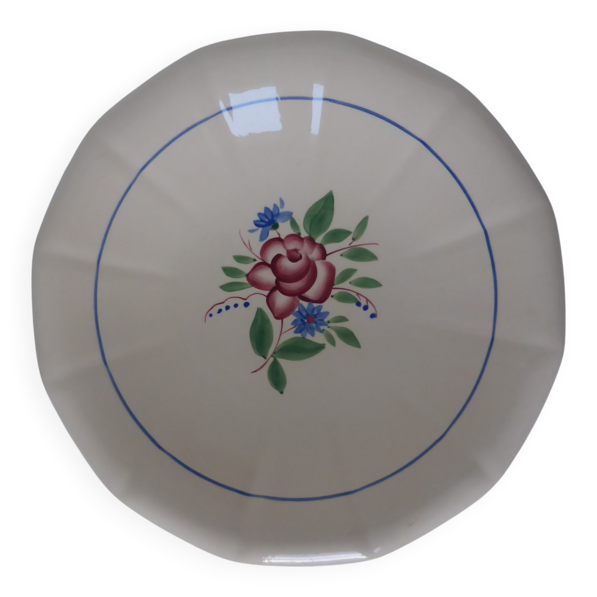 Vintage Digoin Sarreguemines plate with a round rim 200236