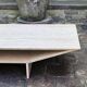 Travertine coffee table - 70s - brutalist and minimalist - Italy