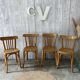 Set of 4 mismatched bistro chairs