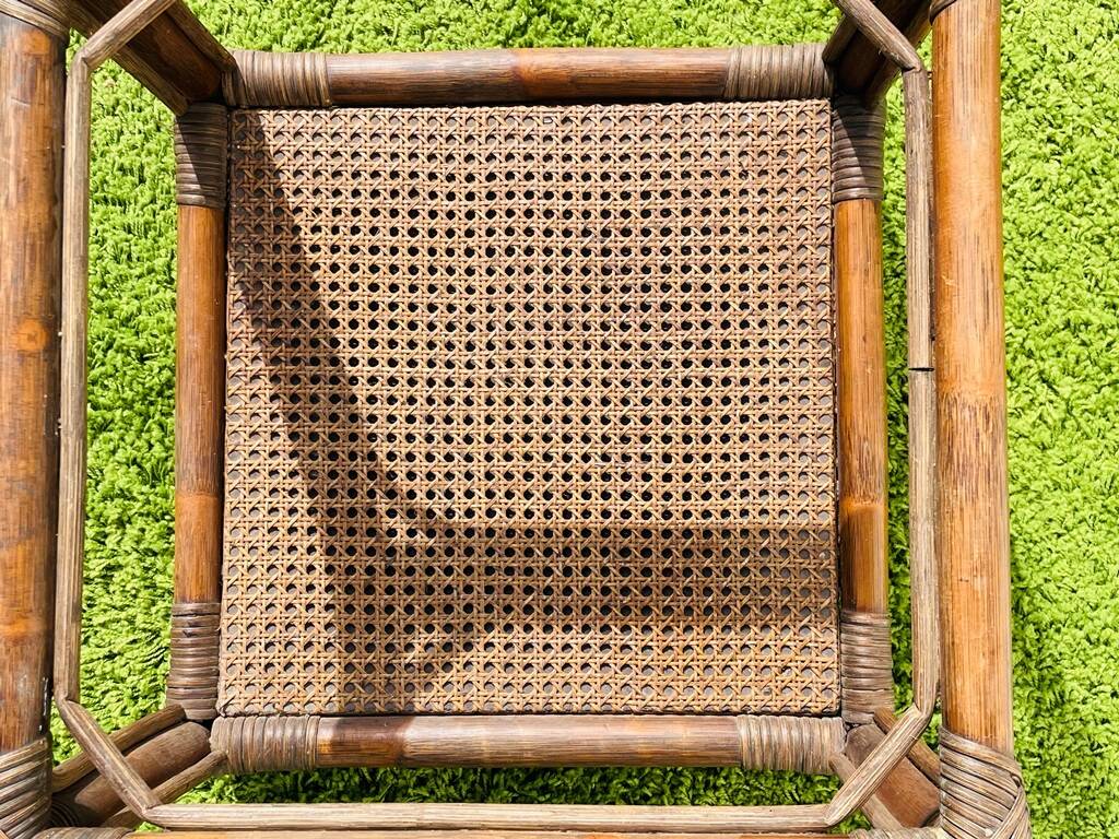 Bamboo coffee table. Vintage 70s.