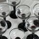 10 verres à liqueur à pied noir
