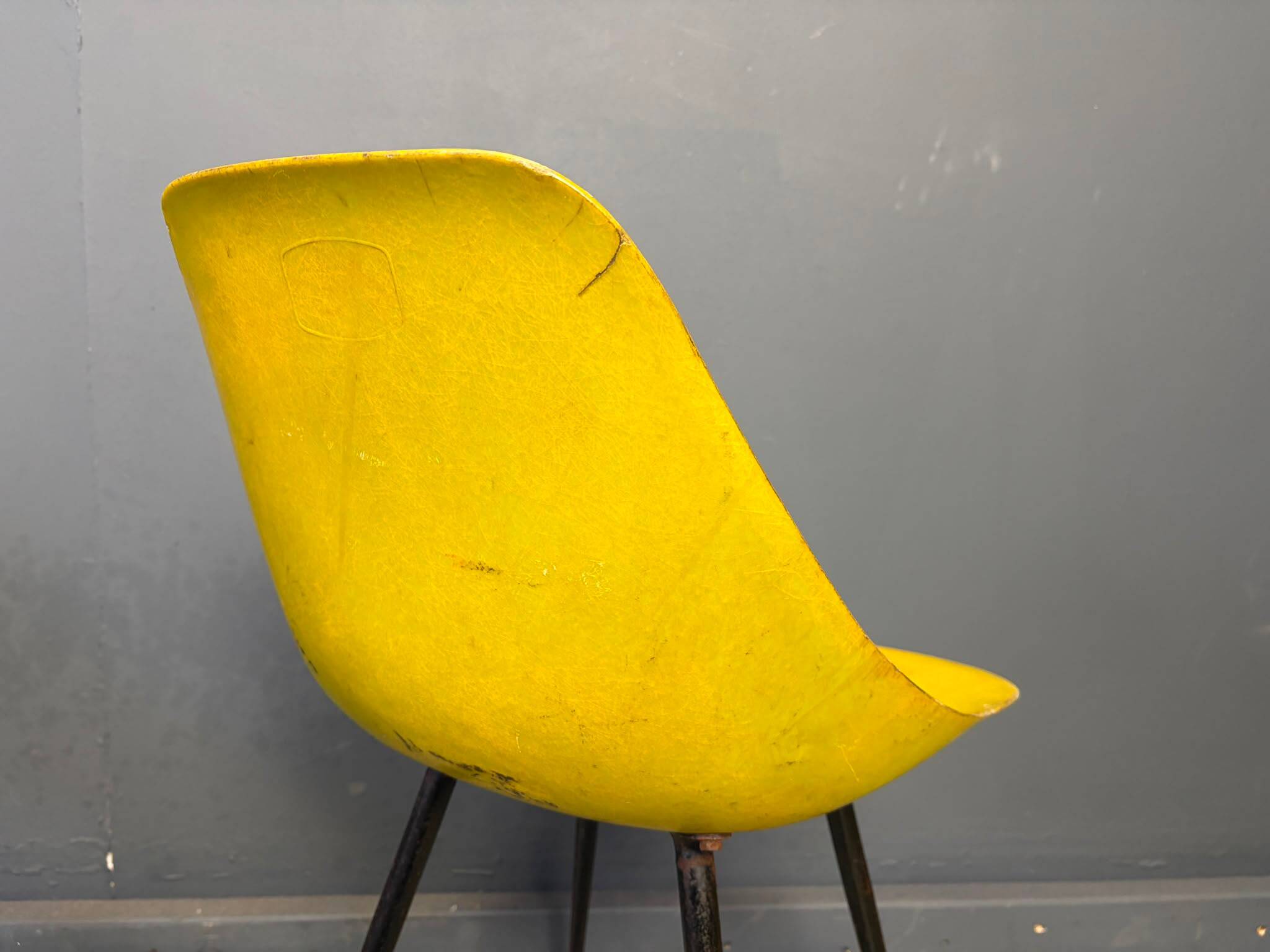 Mid-century fiberglass Coccinelle chairs by Rene Jean Caillette, 1950s - set of 8