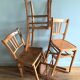 Vintage bistro chairs in natural wood marked luterma