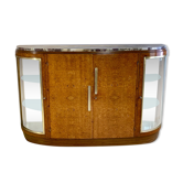 Buffet Epoque Art Déco en placage de bois précieux , Loupe d'Amboine