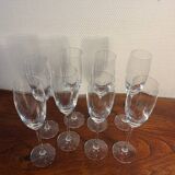 Coupe flûte verre à pied champagne cristal