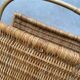 Vintage rattan / wicker magazine rack, magazine basket