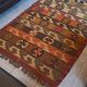 Kilim cotton and burlap carpet - 120x190cm