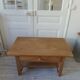 Coffee table made from a vintage solid oak table.
