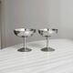 Set of 6 very small silver-plated metal bowls Letang Remy