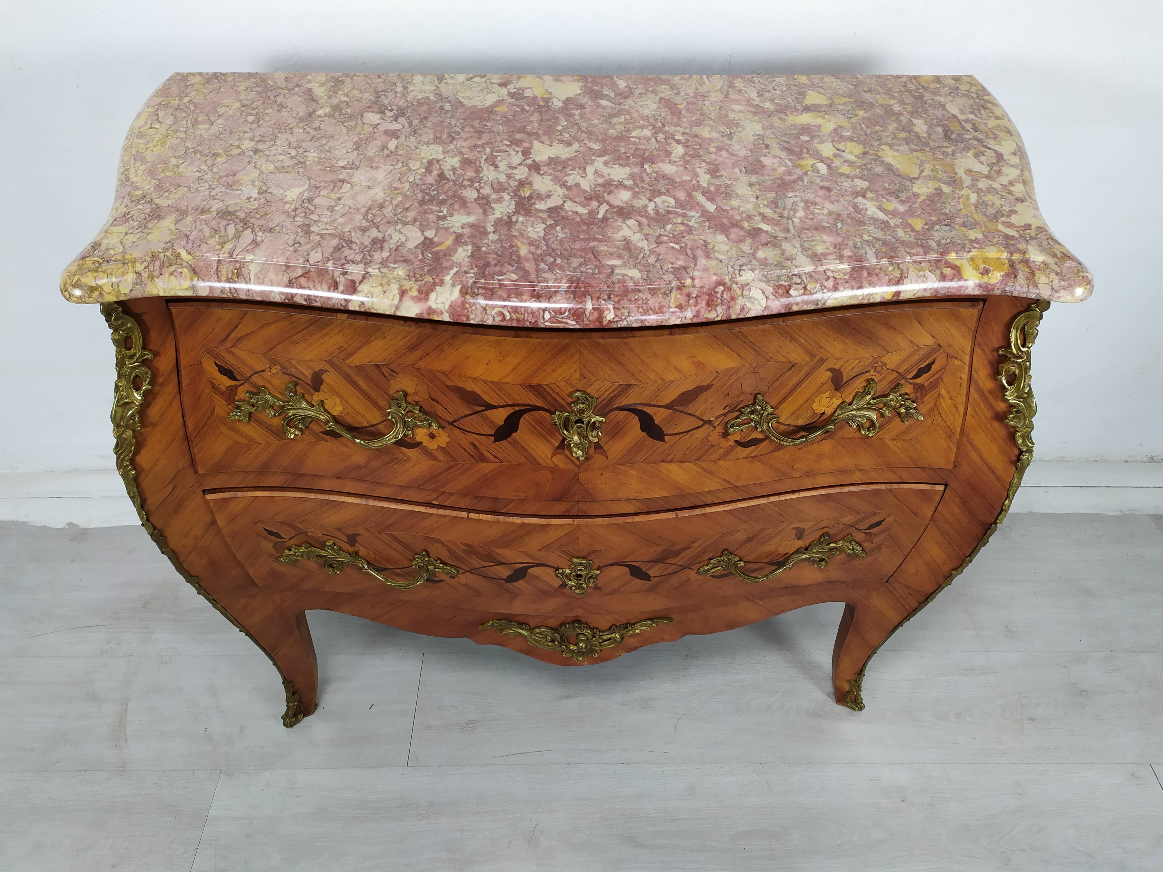 Curved chest of drawers louis XV