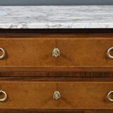 Small chest of drawers in amboyna and rosewood, Louis XVI style – 1940
